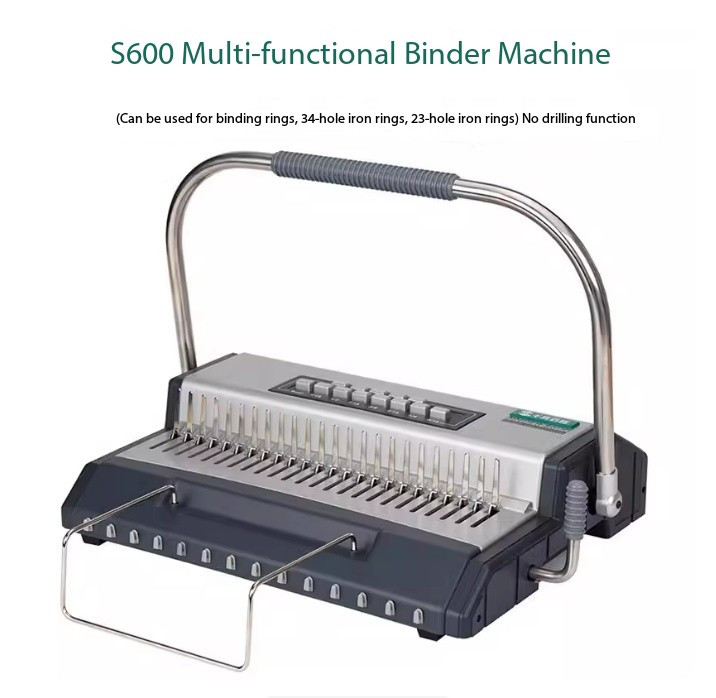 Small Electric S600 Comb Binding Machine Coil Binding Machine Hole Punching