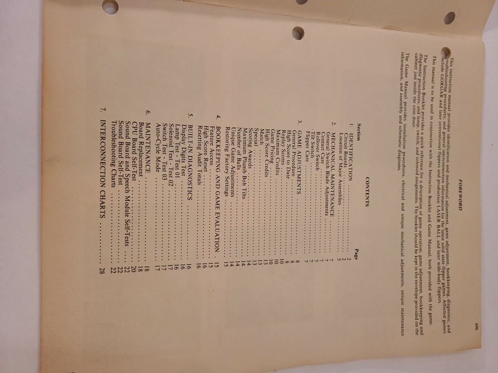 ORIGINAL Williams Solid State Flipper Maintenance Manual 34 pages December 1979