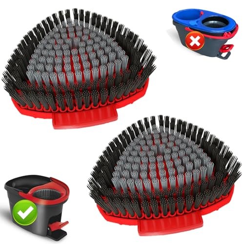 Pack Scrubber Mop Replace Head Compatible with O Cedar EasyWring 1 Tank,Spin 2