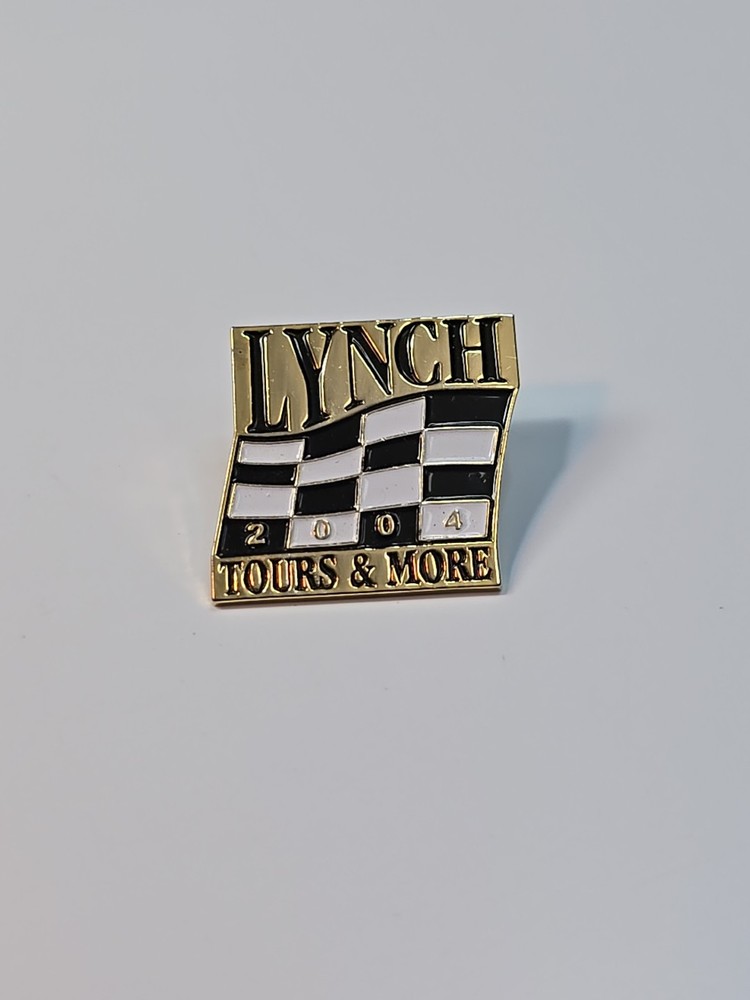 Lynch Tours & More 2004 Checkered Flag Lapel Pin