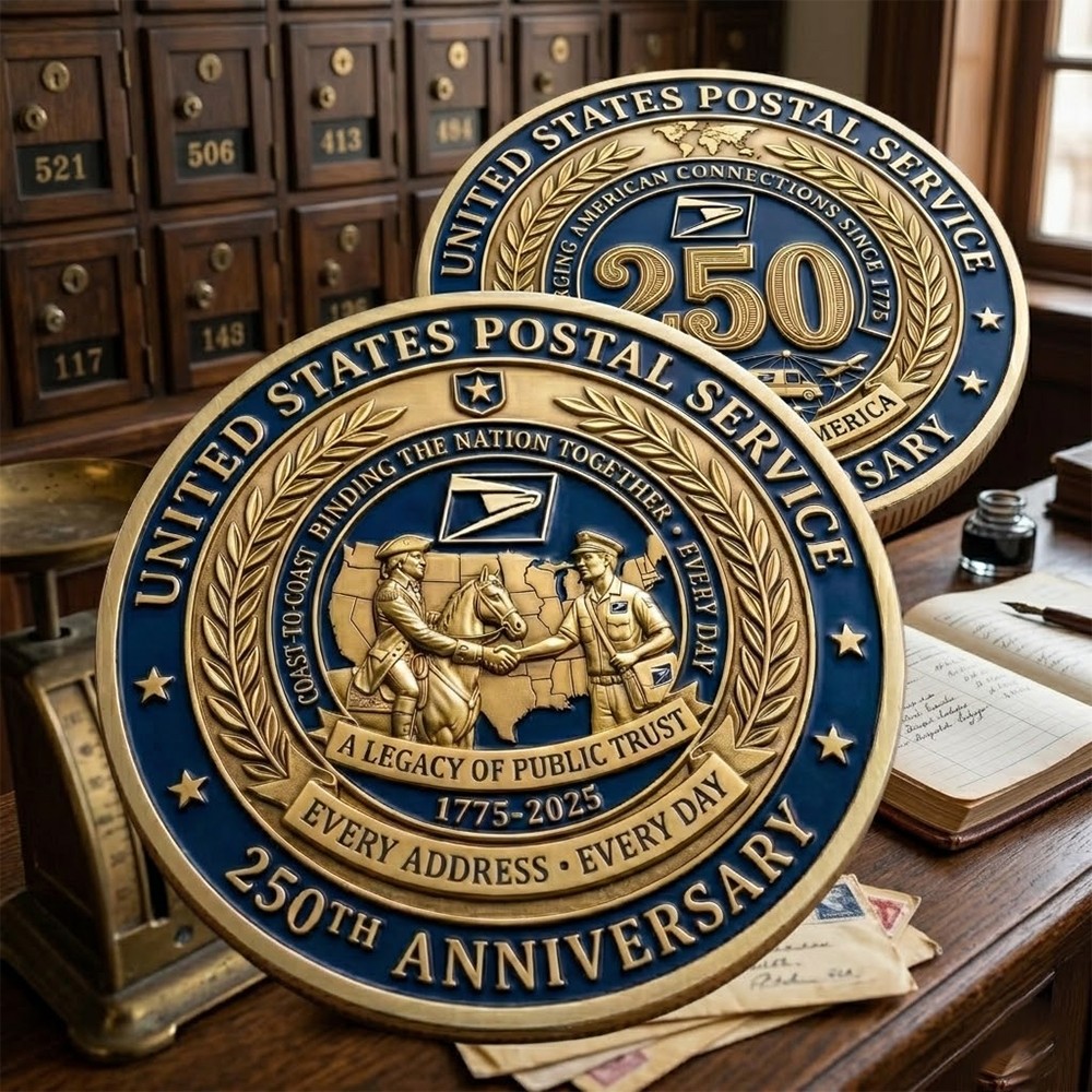 Commemorative Usps 250Th Anniversary Challenge Coin
