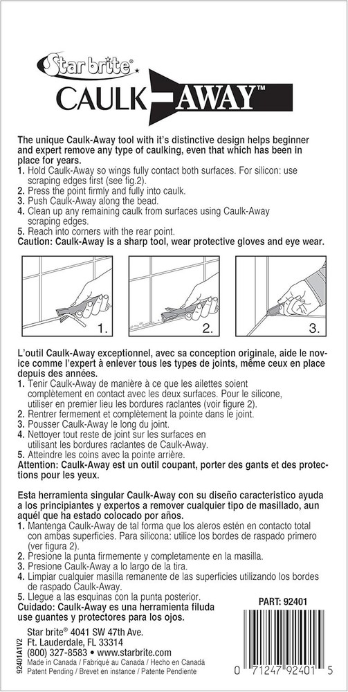 Star brite Caulk-Away Tool