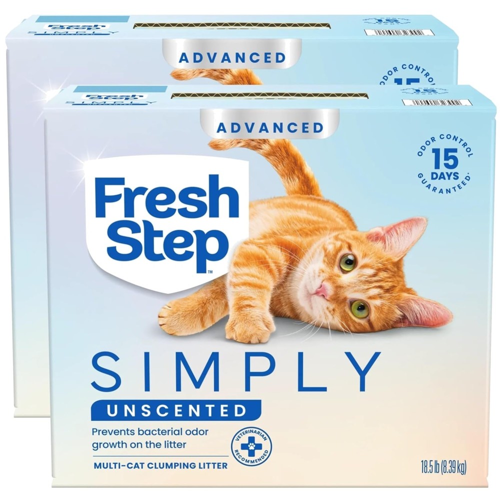 Odor Control Cat Litter with Activated Charcoal, 37lbs