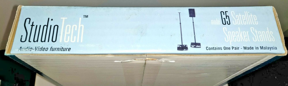 STUDIOTECH G5-B Adjustable Satellite Speaker Stands, Black, One Pair