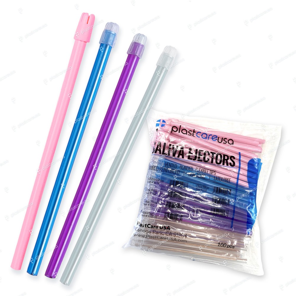 200 ASSORTED Dental Saliva Ejectors Ejector Disposable Suction Tips (2 Bags)