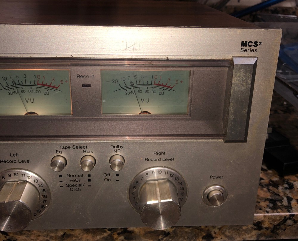 Vintage MCS Modular Component Systems 3552 Stereo Cassette Deck Wood Grain