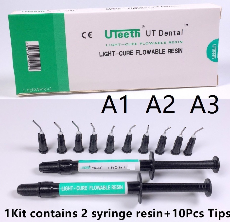 UTeeth Dental Composite Light Cure Flowable Resin A1 A2 A3 Bonding Adhesive Glue