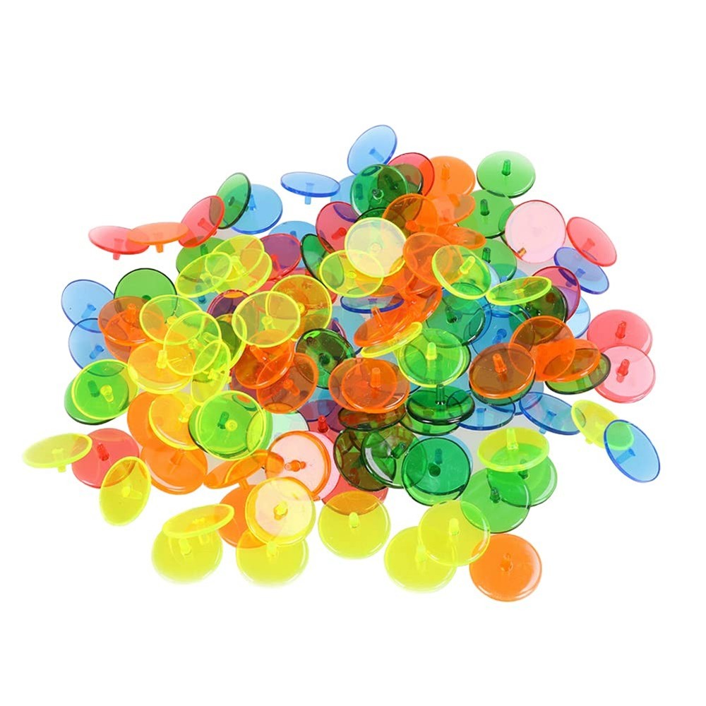 ccHuDE 100 Pcs Clear Plastic Round Golf Ball Position Random, bright colors