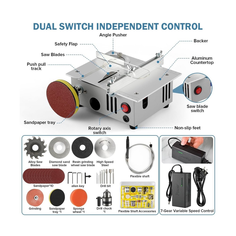 Mini table Saw,mini Table Saws for Crafts, Mini Multi Functional Table Saw, D...