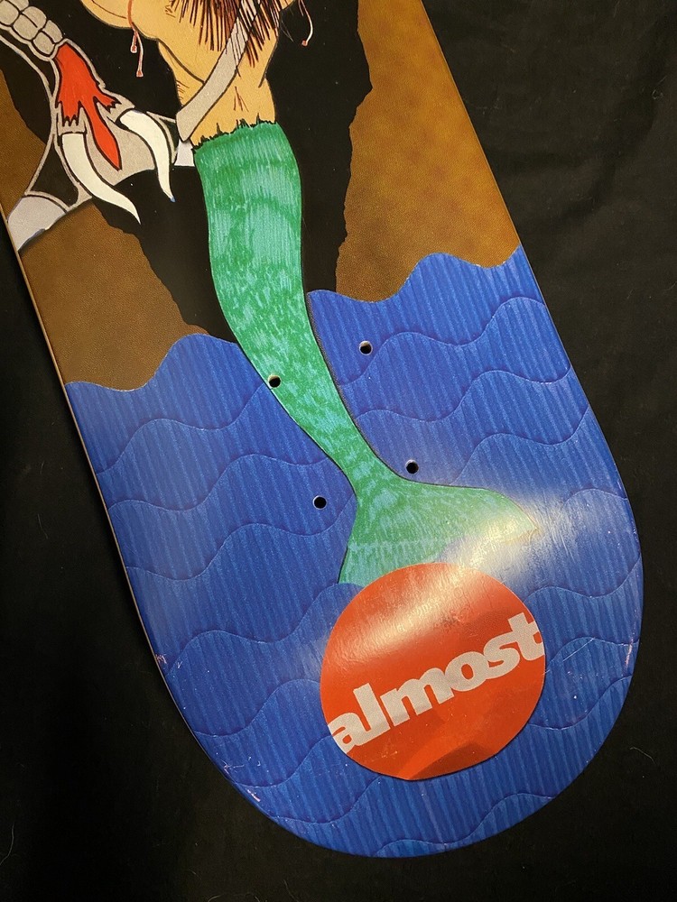 RARE Chris Haslam Moby Dick Viking Battle Pro Model Almost Skateboard Deck