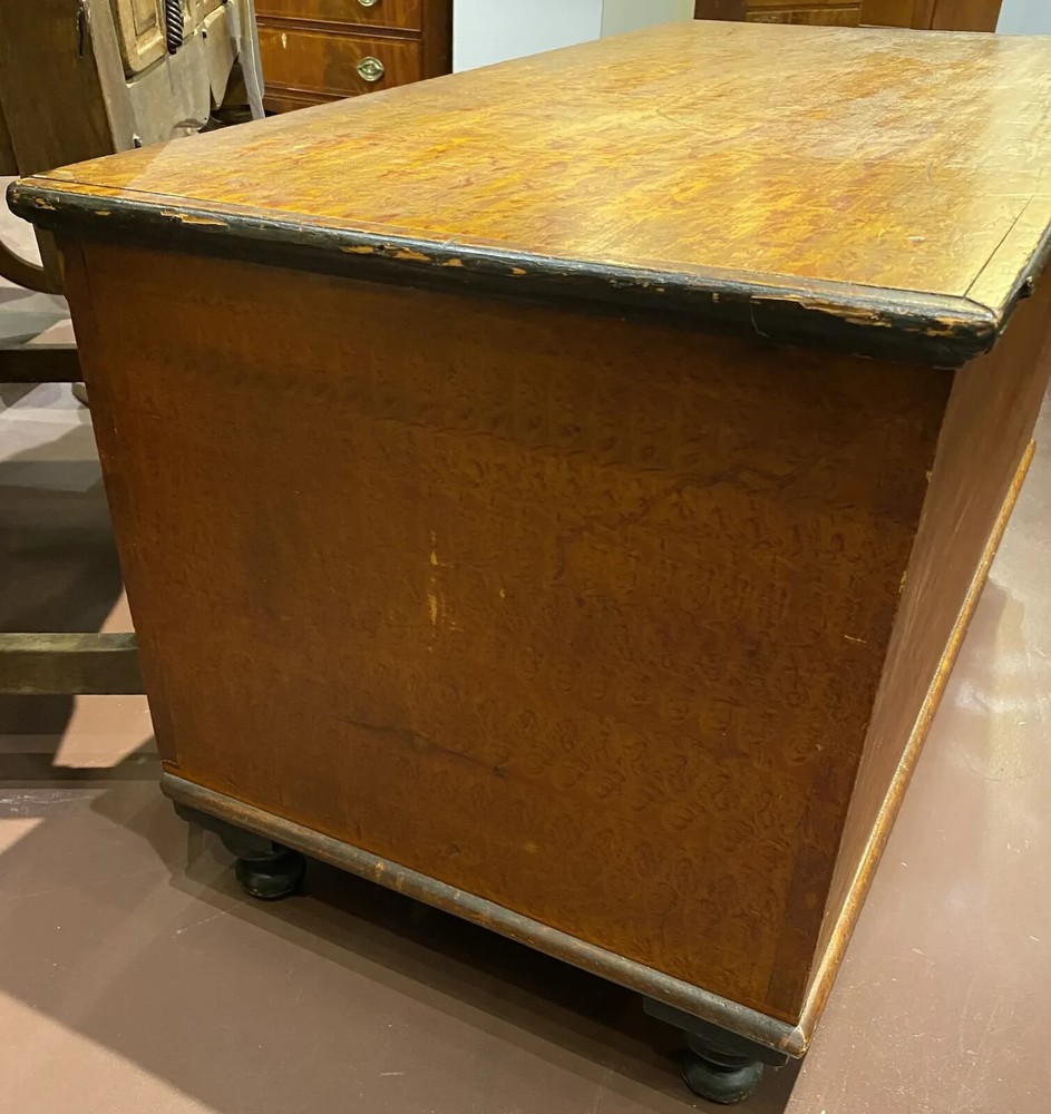 19th c Paint Decorated Blanket Chest with Till