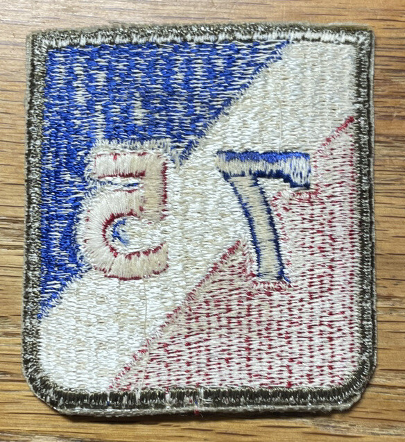 ORIGINAL WWII - U.S. 75th DIVISION PATCH CUT EDGE - WORN