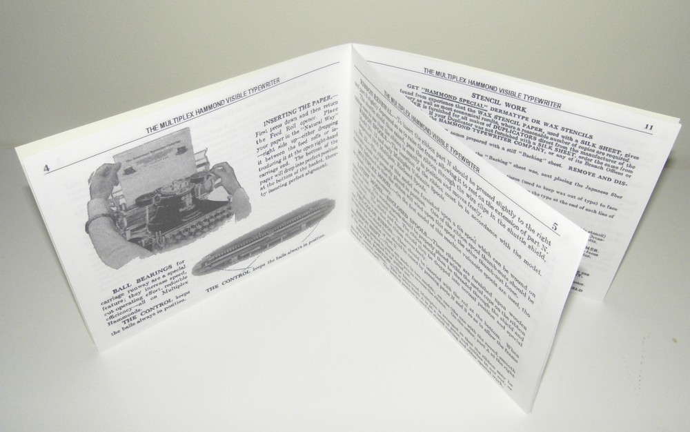 Hammond Multiplex Typewriter Ideal & Universal Instruction Manual Reproduction