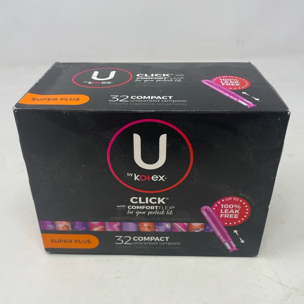 U by Kotex Click Compact Tampons Super Plus Unscented 32ct