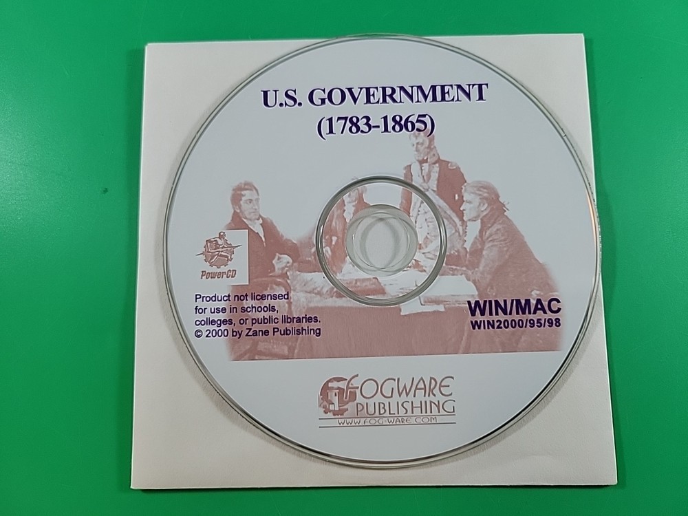 2002 Fogware U.S. HISTORY CD-ROM