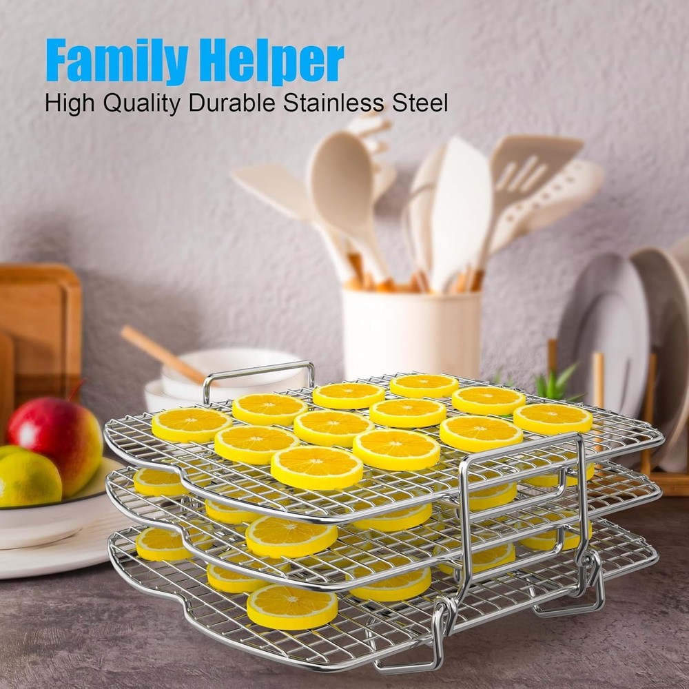 Dehydrator Rack for Ninja Foodi AG300 Grill, 3 Stackable Layers Dehydrator Rack