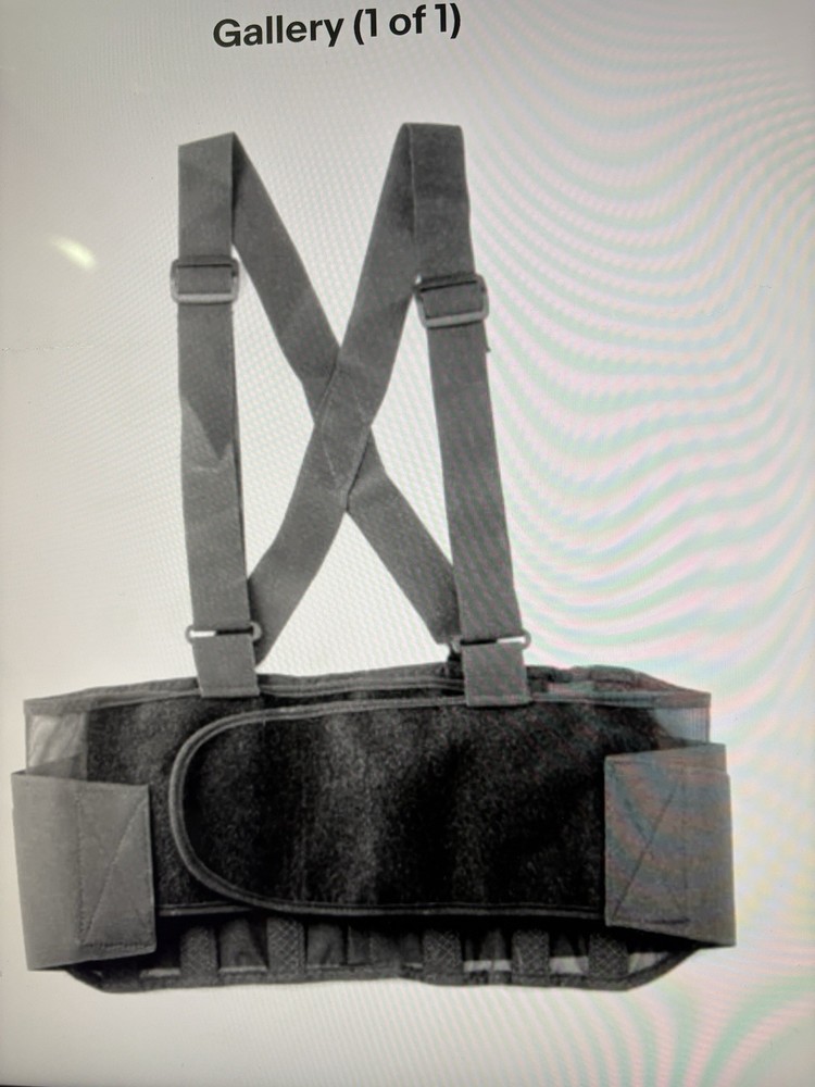 Black Mesh Back Support Belt