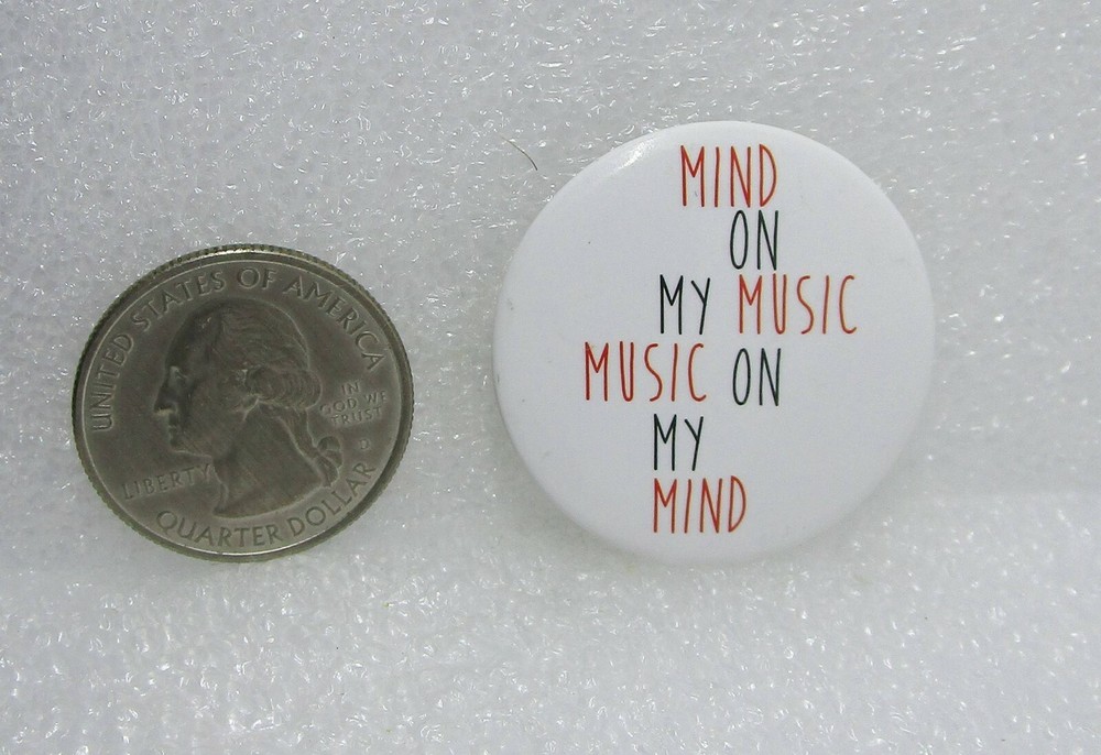 Mind On My Music - Music On My Mind Button Pin