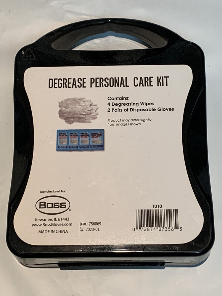 NEW Boss Degrease Personal Care Kit IN STURDY PLASTIC CASE - FREE SHIPPING