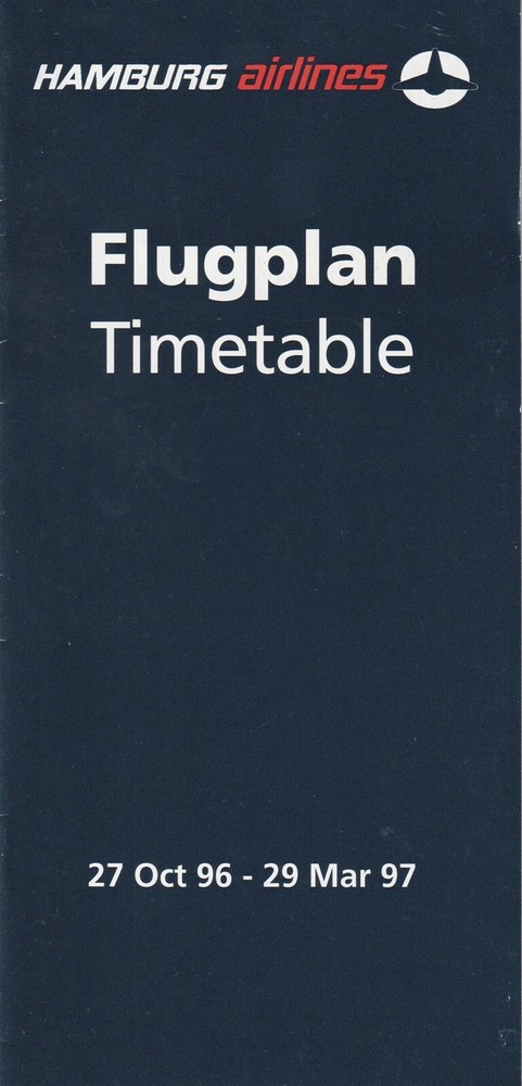 Hamburg Airlines timetable 1996/10/27