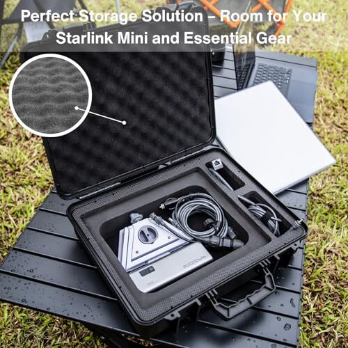Waterproof Storage Case for Starlink Mini, Protective Hard Case with Foam