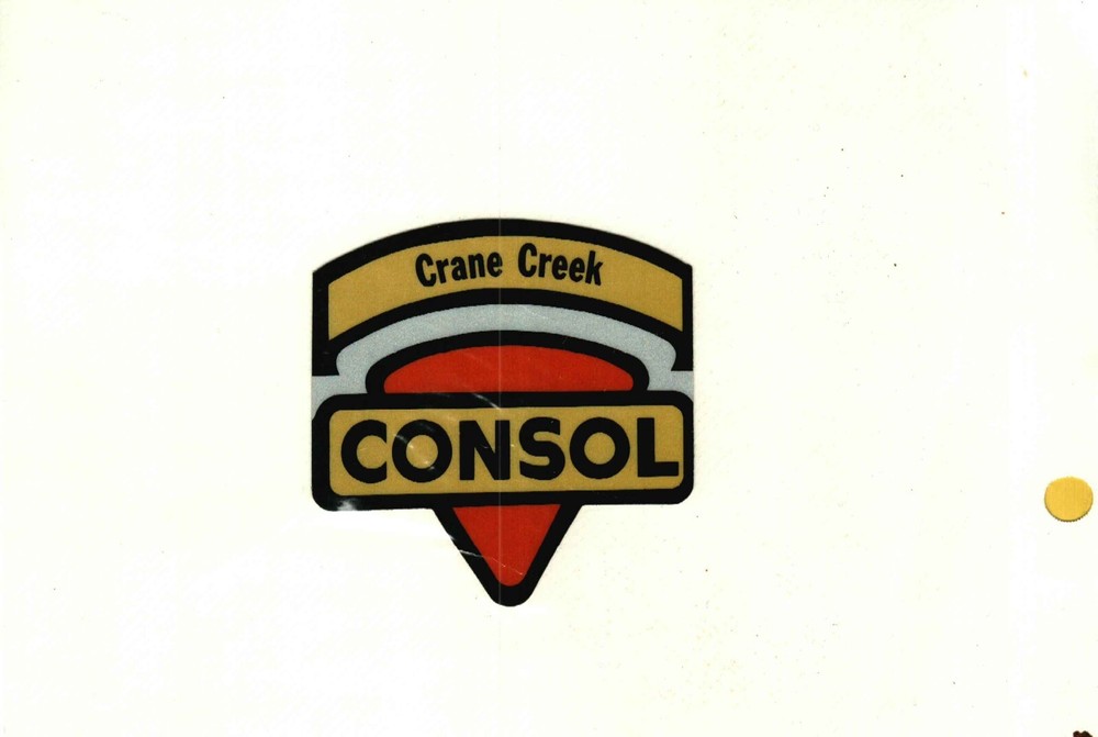 NICE CONSOL CRANE CREEK SHIELD COAL CO. COAL MINING STICKER # 1314