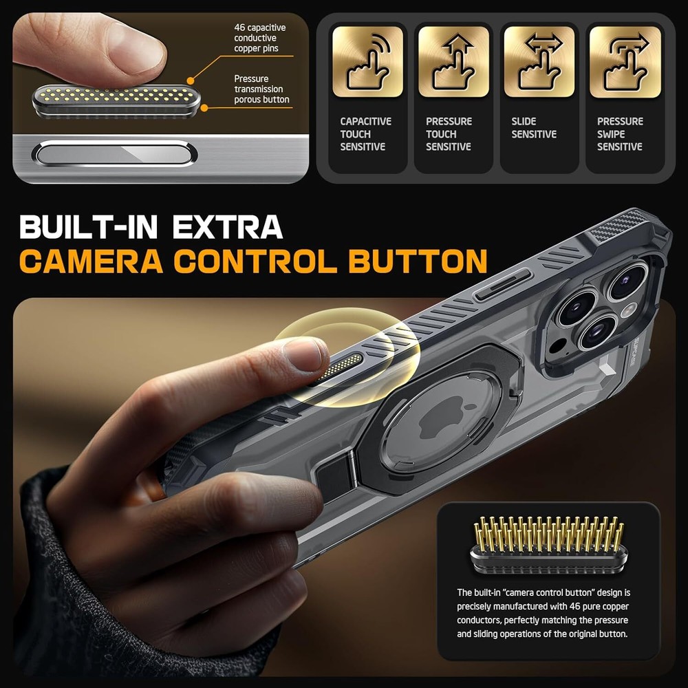 For iPhone 16 Pro Max 6.9" SUPCASE Strong Magnetic Case + Stand Protective Cover