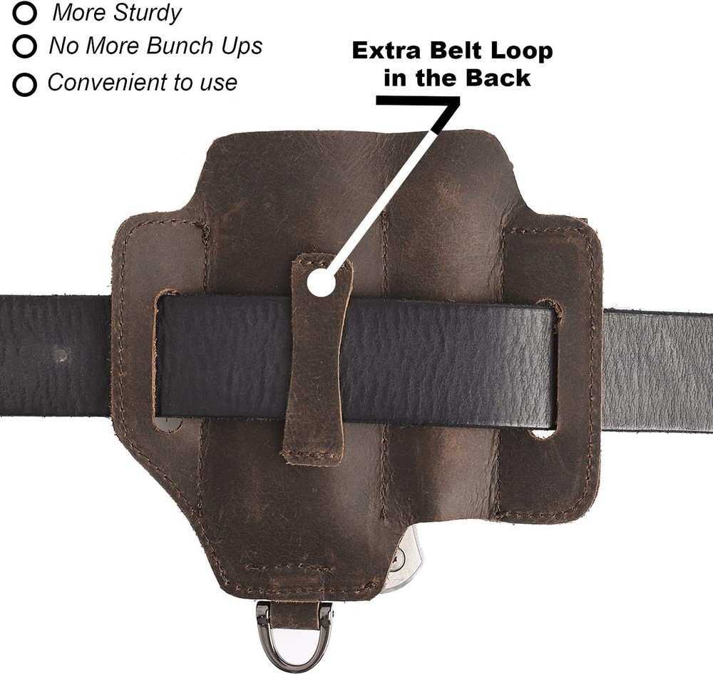 Leather Multitool Sheath,EDC Belt Organizer for Work and Daily Use