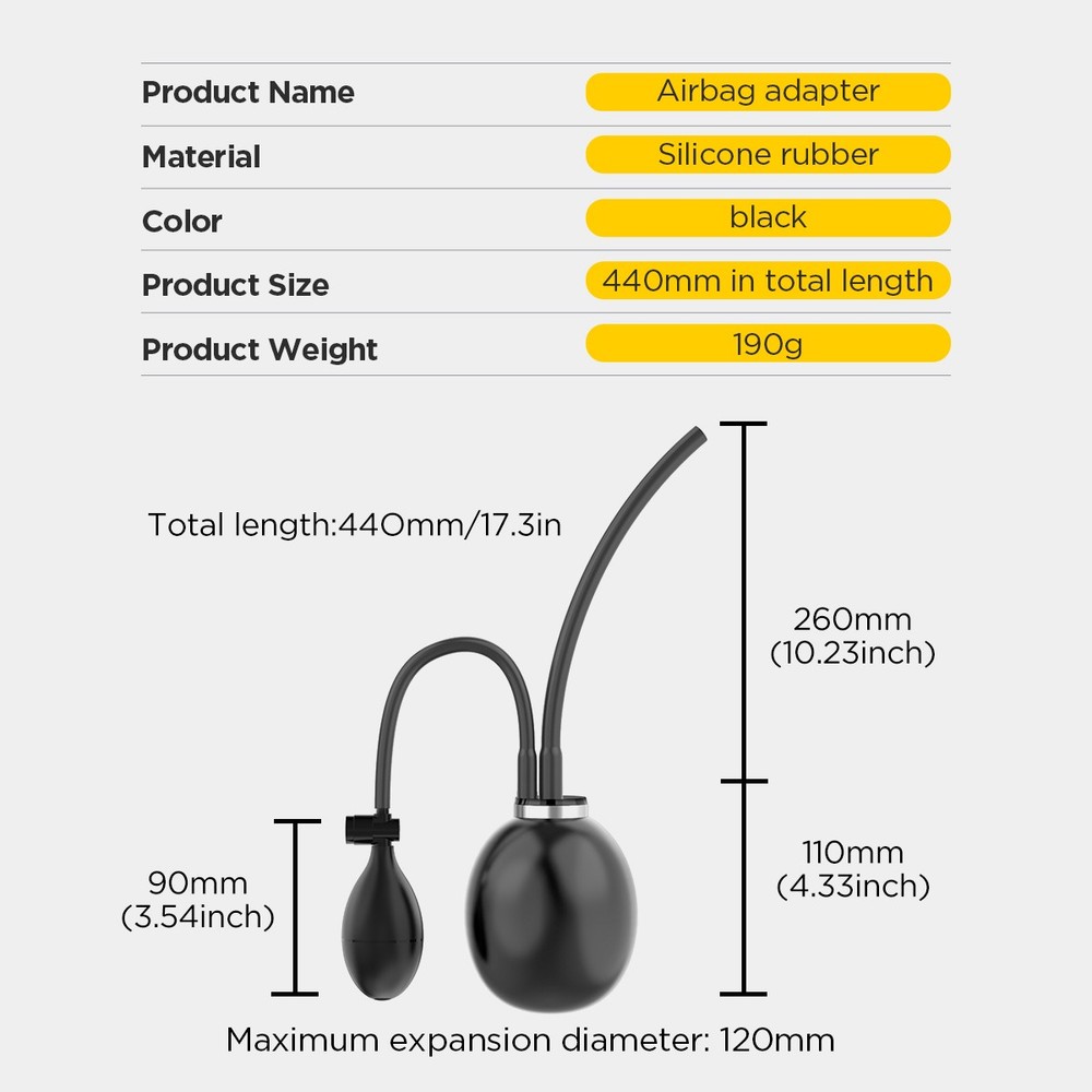 Universal Intake Adapter Car Smoke Machine Inflatable Bladder for Leak Detector