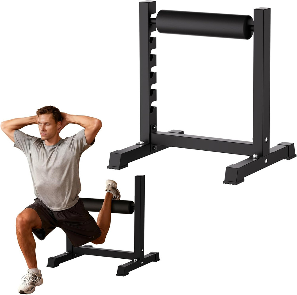 Bulgarian Split Squat Stand, 6-Level Adjustable Single Leg Squat Roller with 350