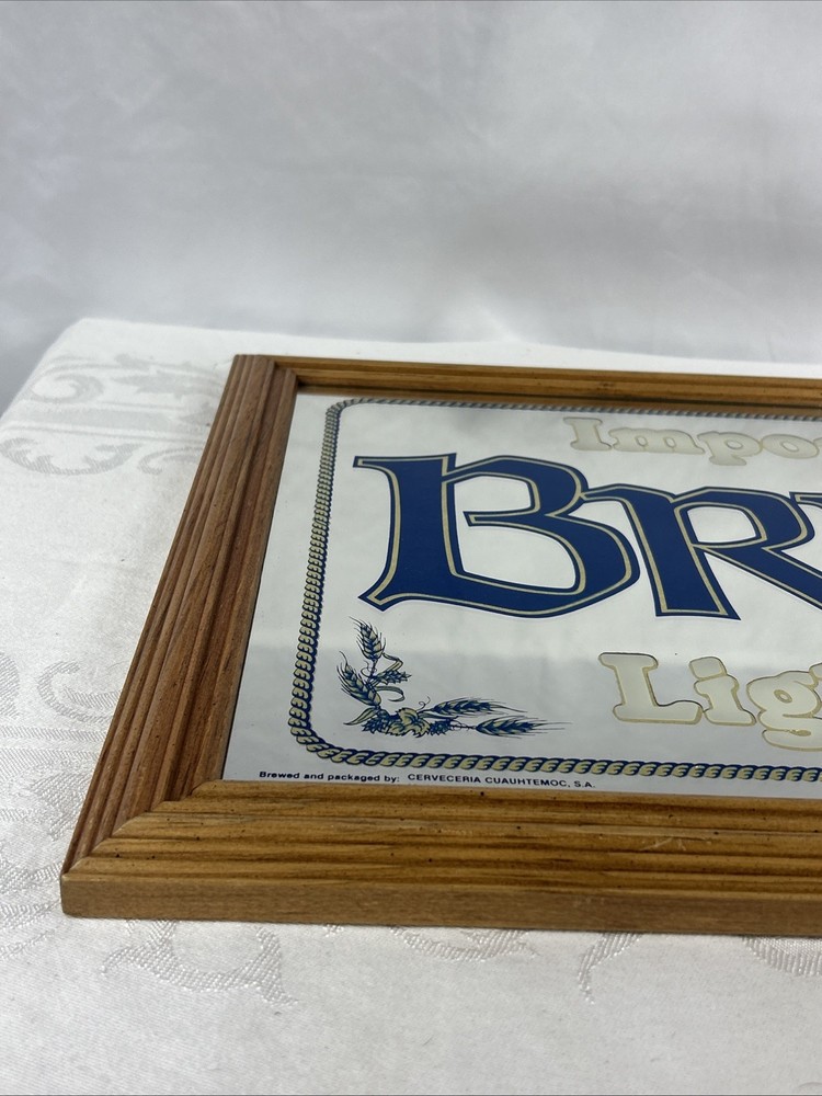 Vintage Birsa Light Beer Bar Mirror 20x14.5”