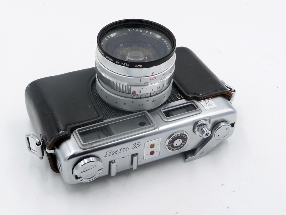 Yashica Electro 35 rangefinder camera with case and UV filter