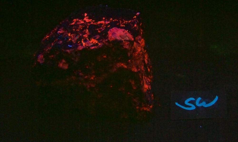 Fluorescent Calcite Specimen from Bullard Peak AZ