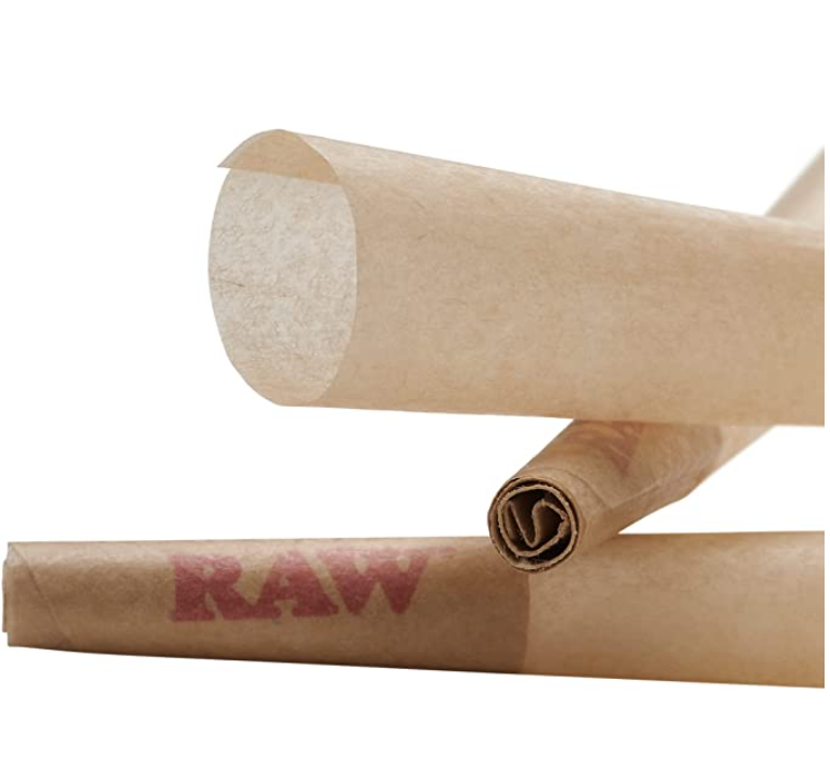 Authentic RAW Classic King Size Pre-Rolled Cones 100 Pack & Free Clipper Lighter