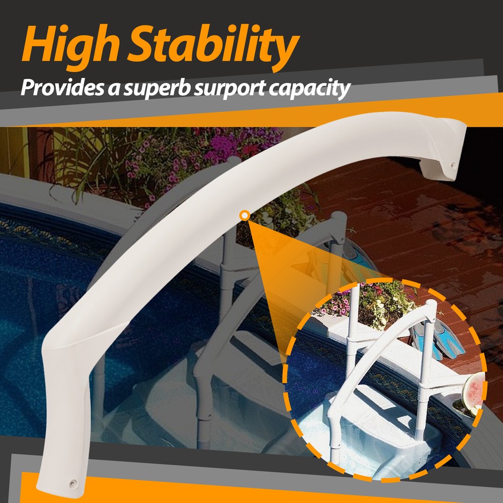 Above Ground Swimming Pool Step Handrail Polypropylene For BiltMore Handrail