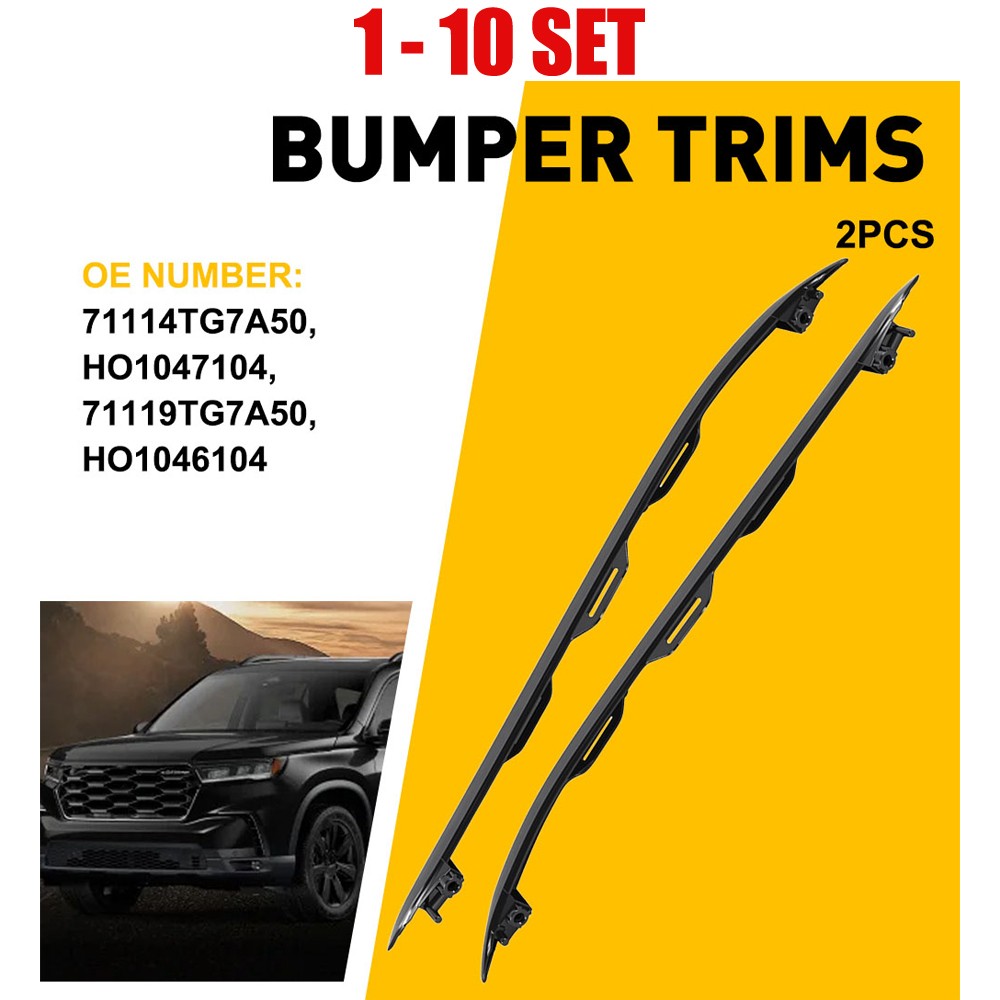 2-20X Bumper Lower Corner Trims For 2019-2022 Honda Pilot Front Left&Right Black