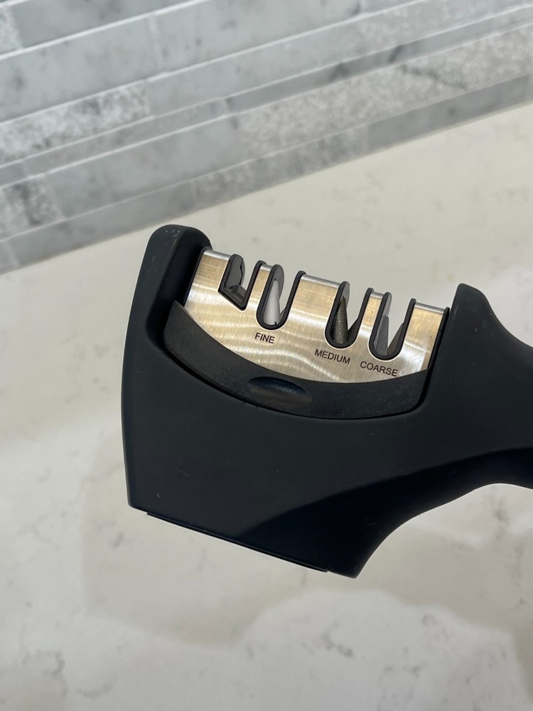 PriorityChef 3 Stage Manual Coarse Medium Fine Kitchen Knife Sharpening Tool