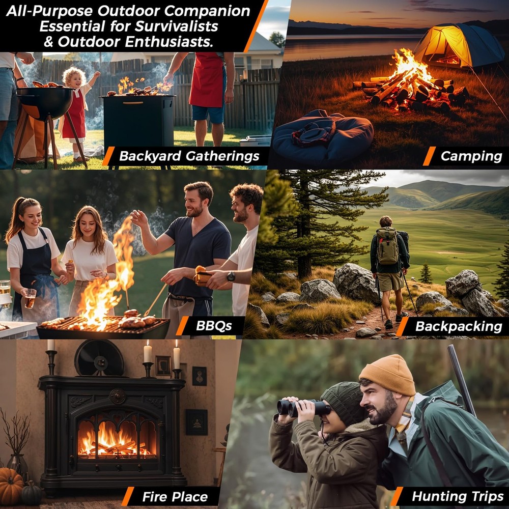 MAQIHAN Fire Starter - 25PACK Fire Plugs Fire Starter Survival Tool, Fire