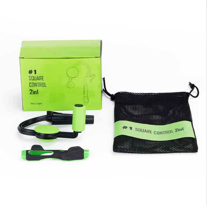 Square Set Golf Swing Trainer - Instant Feel-Based Feedback Fixes Your Contact