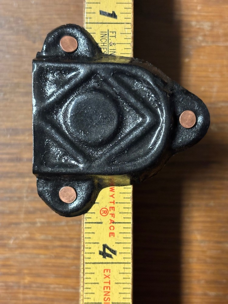 Trunk & Chest Hardware-4 Black original Leather Handle Retainers & Tacks