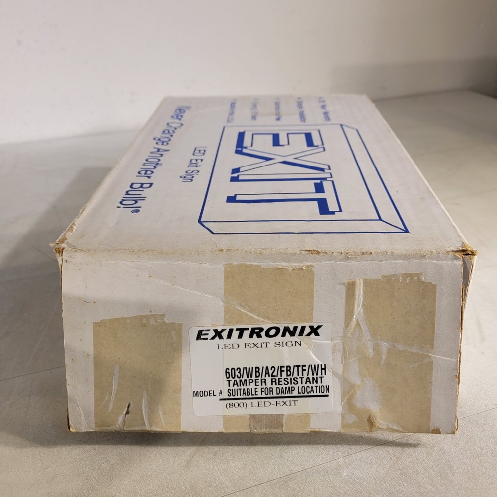 Exitronix 603/WB/A2/FB/TF/WH LED Exit Sign Suitable For Damp Locations