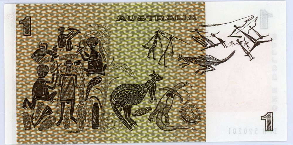 1982 AUSTRALIA "One Dollar" NOTE - Sign. Johnston Stone - UNC