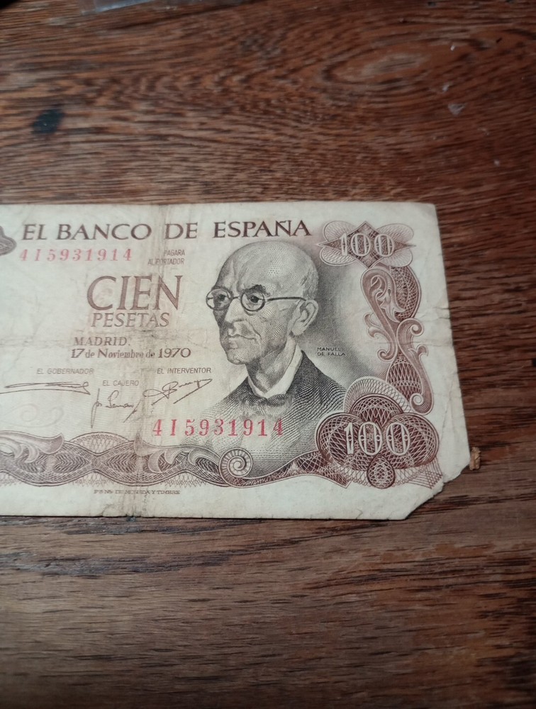 1970 SPAIN 100 PESETAS BANKNOTE UNC