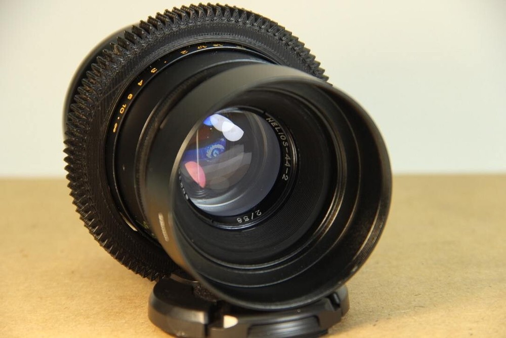 Anamorphic Helios 44-2 2/58 Soviet lens, Cine mod lens M 42/SONY E mount