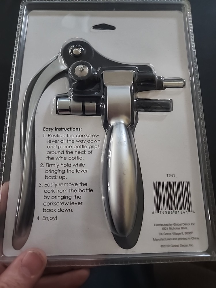 Global Decor Bar Pro Lever Corkscrew Model: 1241