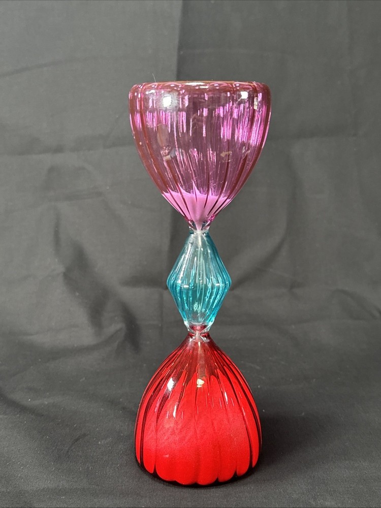 Hand Blown Art Glass Hourglass