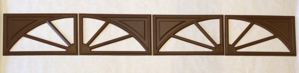 8 Amarr Wagon Wheel Replacement Insert for Short Panel Amarr Garage Door Walnut