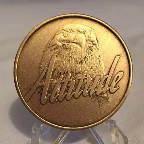 Attitude Every Day Matters Eagle Medallion Chip Coin Bronze