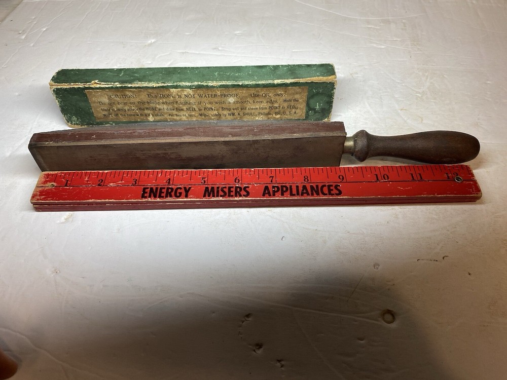 Antique Shull Combination Razor Strop With Box