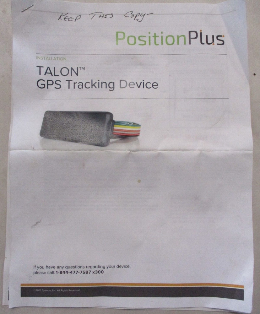 POSITION PLUS TALON GPS TRACKING DEVICE 260-3023